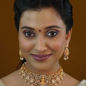 Gold Alloy Premium Earring & Necklace Set For Women By Bhargav arts