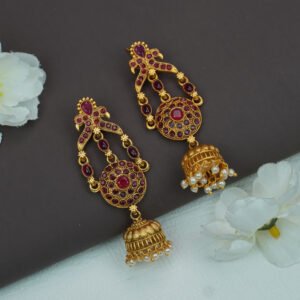 Gold Alloy Premium Jhumki Earring For Women By Bhargav arts