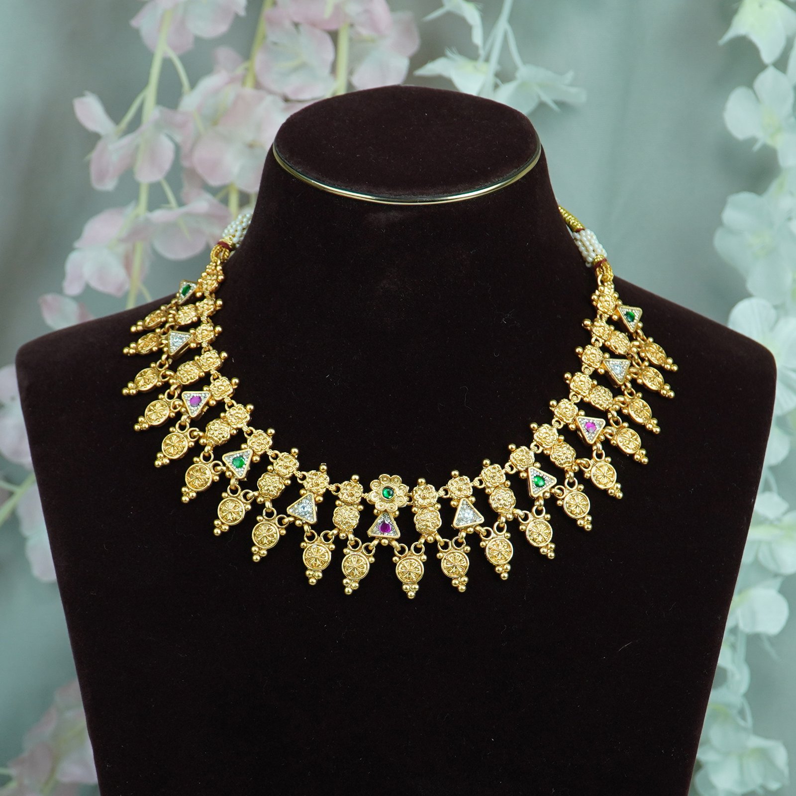 Rajsi Triveni Temple Necklace