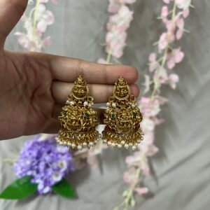 Simhavahini Antique Jhumka Earrings